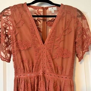 Socialite lace overlay romper